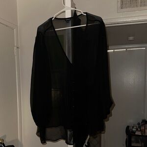 Torrid Black Sheer Top